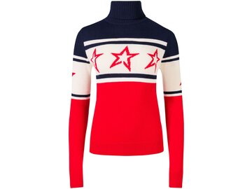 Dámsky sveter Perfect Moment Chopper Merino Wool Sweater Red/Navy