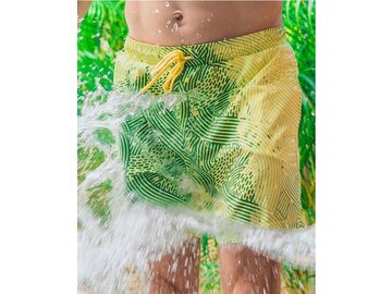 Pánske plavky Sea'sons Liquid Lines Green/Yellow