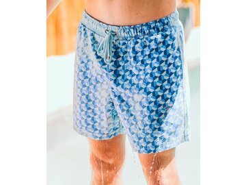 Pánske plavky Sea'sons Geometric Sapphire