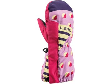 Lyžiarske rukavice Leki Little Paw Mitt Long Orchid/Berry
