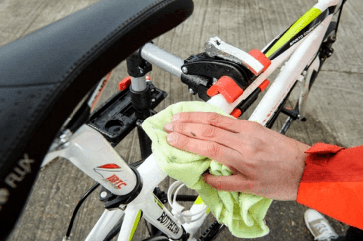 Záverečné sušenie bicykla