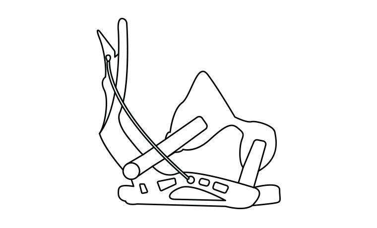 Rear entry snowboardové viazanie
