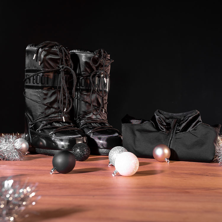 Snehule Moon Boot + štýlová bunda Goldbergh Zabelle