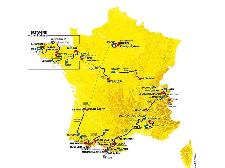 Trasa Tour de France 2021
